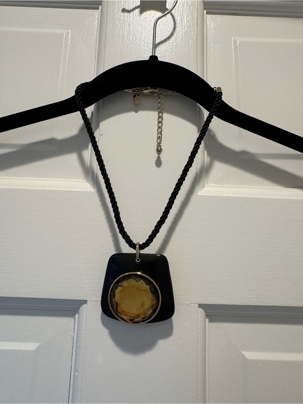 Chico's Black Necklace with Gold-Tone Accent